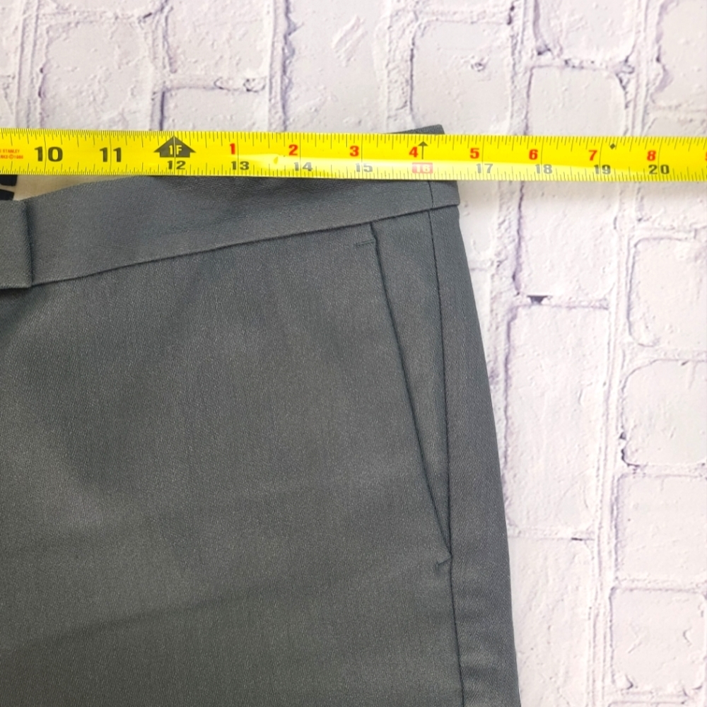 J. Crew Size 10 Ryder Menswear-Style Flat Front Tapered Leg Trousers Pants Gre… - Picture 6 of 8